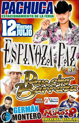 Espinosa Paz en Pachuca el 12 de julio con Pancho BaRRAZA