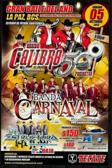 Baile Calibre 50 y Banda Carnaval Octubre 2013