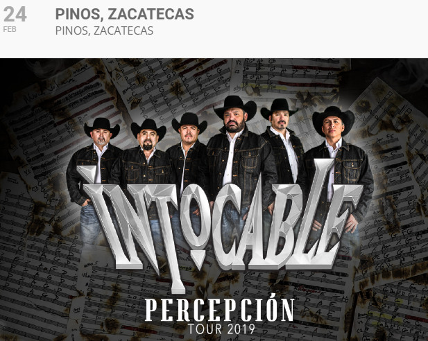 Intocable en Zacatecas 2019